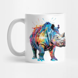 Rhinoceros Animal Freedom World Wildlife Wonder Abstract Mug